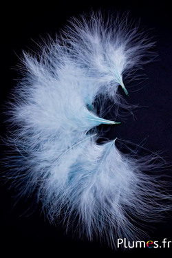 Pute Marabout Flaum - 4-7 cm - wassergrün